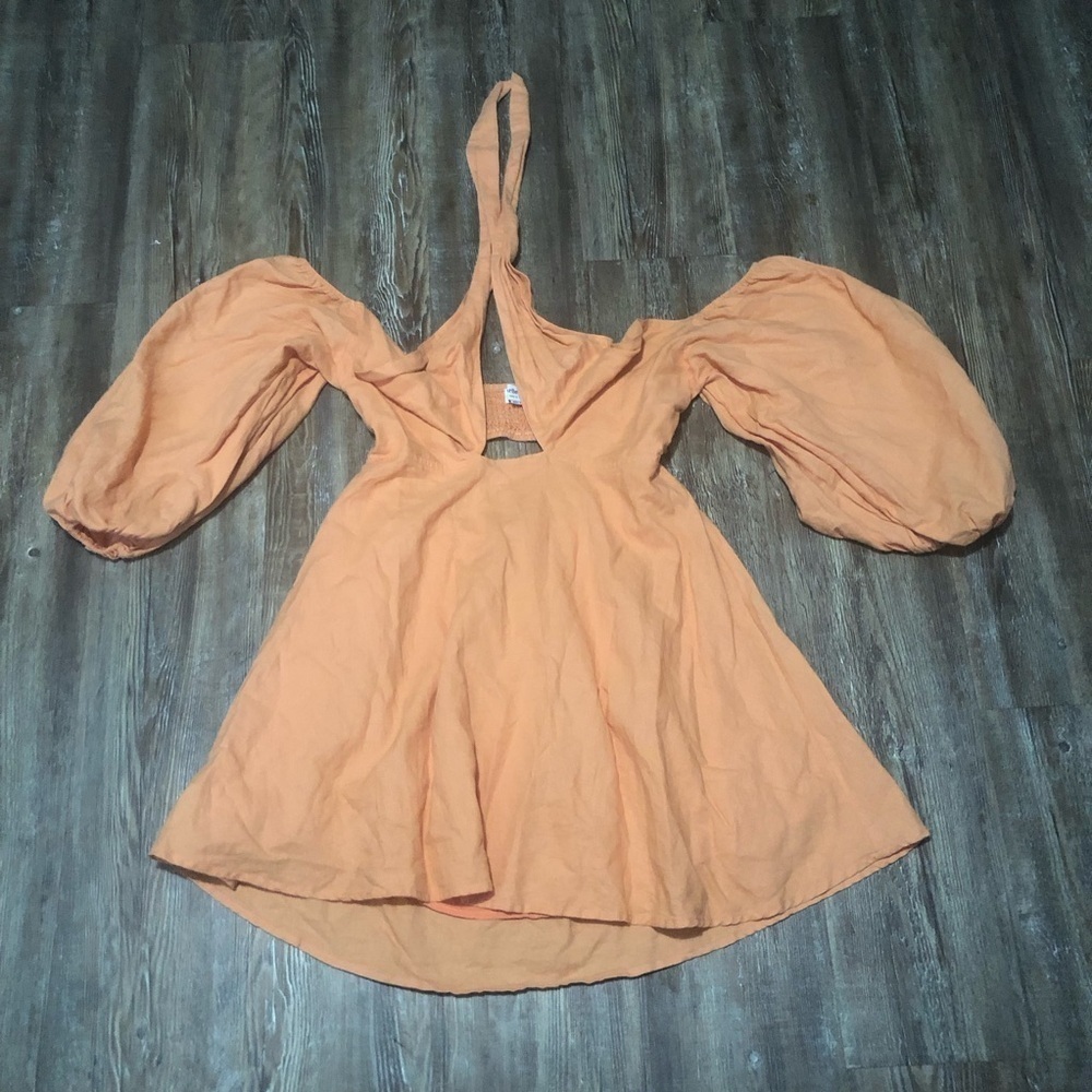 Charlie Holiday Dress Women's 8 Sonny Mini Summer Gathered Sleeve Anthropologie